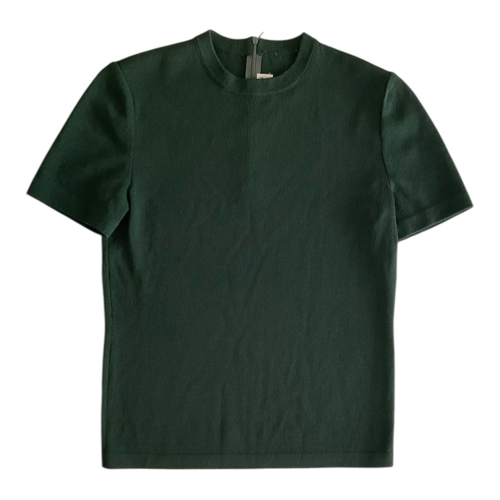 St. John Forest Green Short Sleeve Knit Shirt